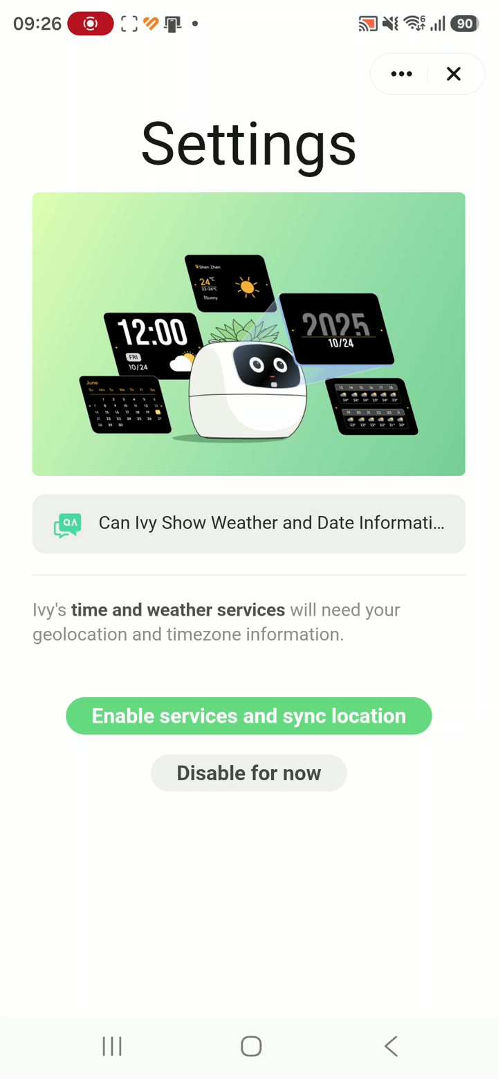 App Smart Life: richiesta di posizione e fuso orario per meteo e data