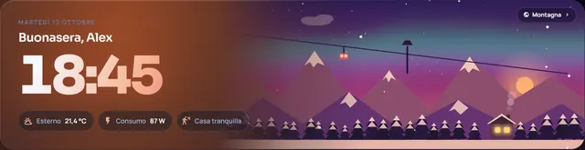 Il mondo Montagna al tramonto