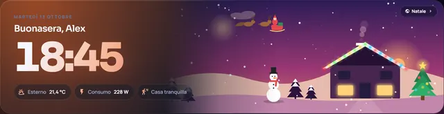 Il mondo Natale al tramonto