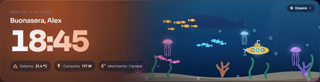 Il mondo Oceano al tramonto